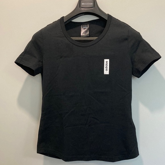NWOT Adidas Black Short Sleeve Cotton Tshirt​​​ - Picture 4 of 9